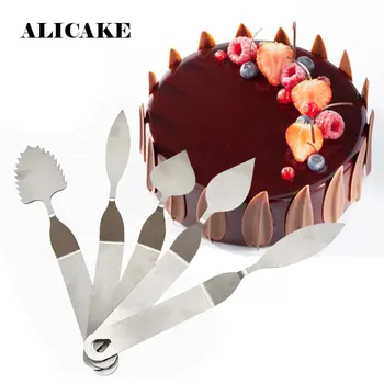 

Stainless Steel Chocolate Feather Leaf Knife Modeling Making Tools Chocolate Mousse Cake Decoration Tools Baking For Bakery