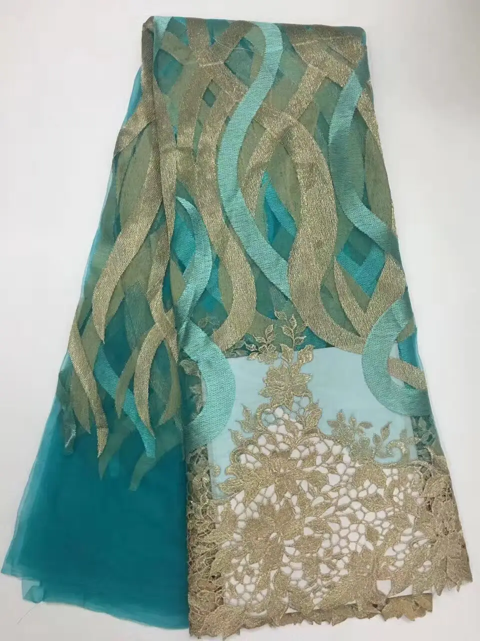 Высококачественная африканская кружевная ткань свадебная вышитая сетчатая