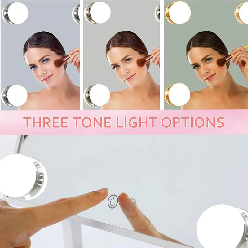  Hollywood Style Cosmetic Makeup Mirrors with Lights Lighted Vanity with 12x3W Dimmable LED Bulbs an - 33045453027