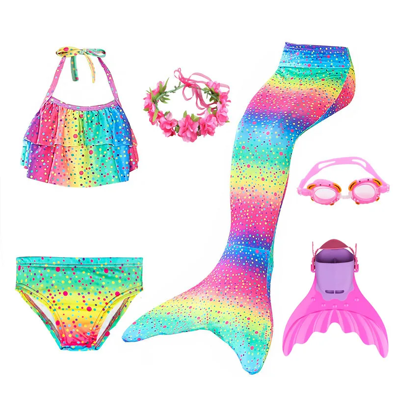 girls mermaid tail swimsuit DH102+b09+b06+b138