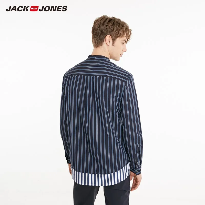 JackJones Мужская Повседневная рубашка большого размера в полоску с длинными рукавами 219105518