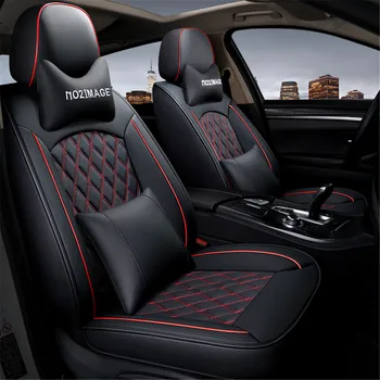 

3D Luxury PU Leather Universal Car Seat Covers Full Set Rear Front Auto Seat Cover Mat Car Seat Decoration for 5-seat Car