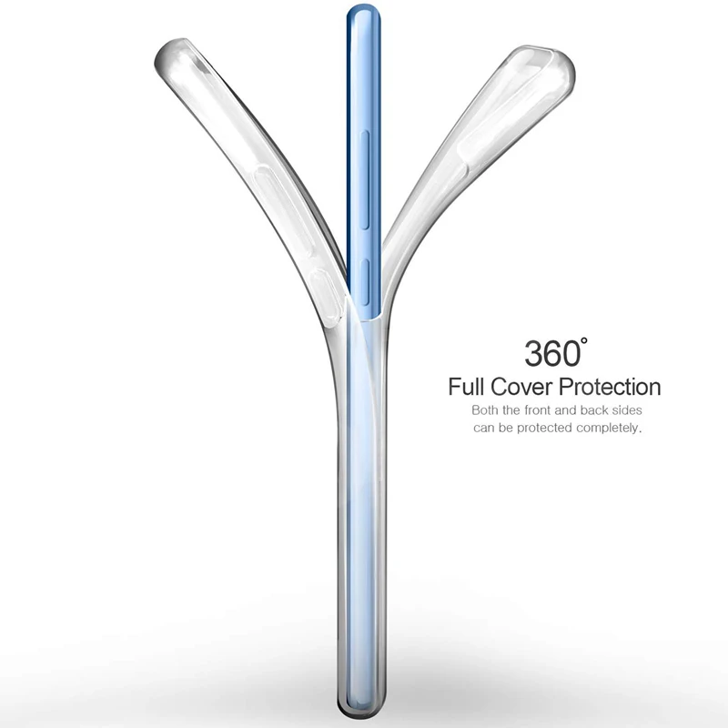 

Soft TPU Clear Case for Huawei P30 Pro Lite 360 Degree Protect Anti-Shock Transparent Silicone Front+Rear Cover