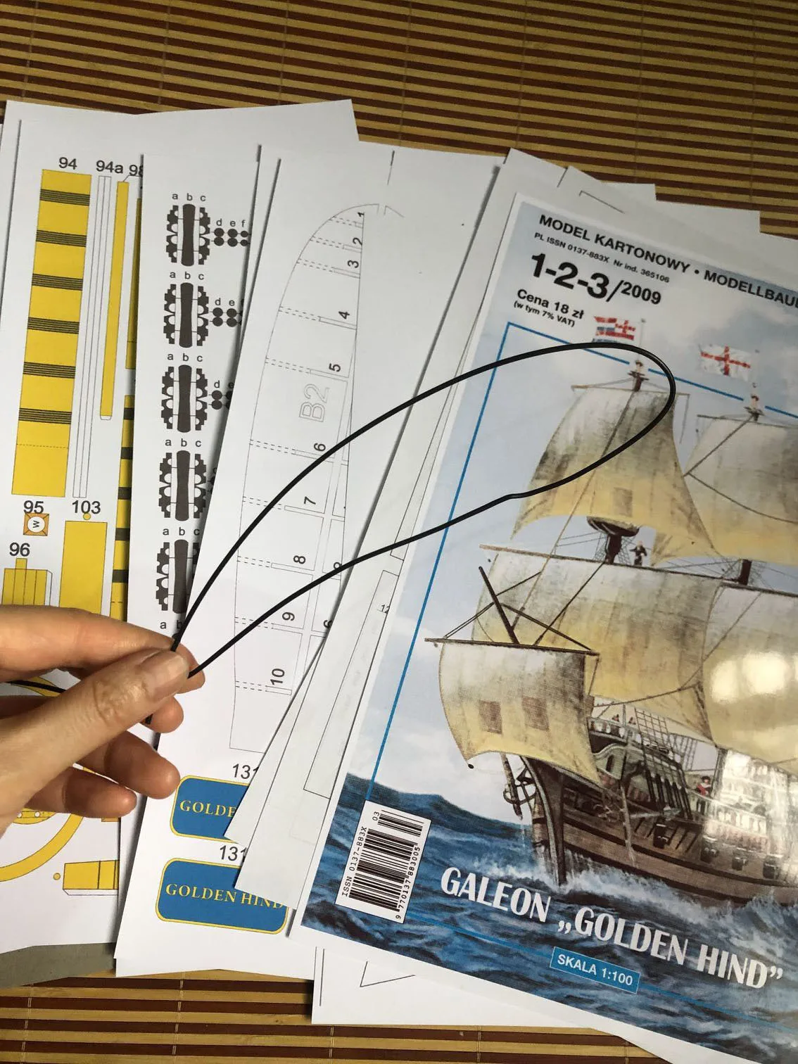 Модель бумажного корабля DIY 1:100 Великобритания Goldeer No. SaiL Warships Бумажная модель парусника подарок для влюбленных