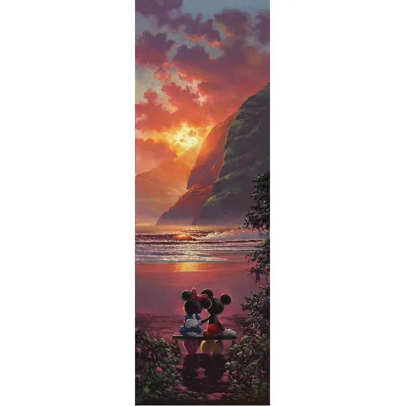 

Full Square Diamond Painting Cartoon lovers mouse Embroidery Landscape Handmade 5d Diy Picture Of Rhinestones Home Decor Gift