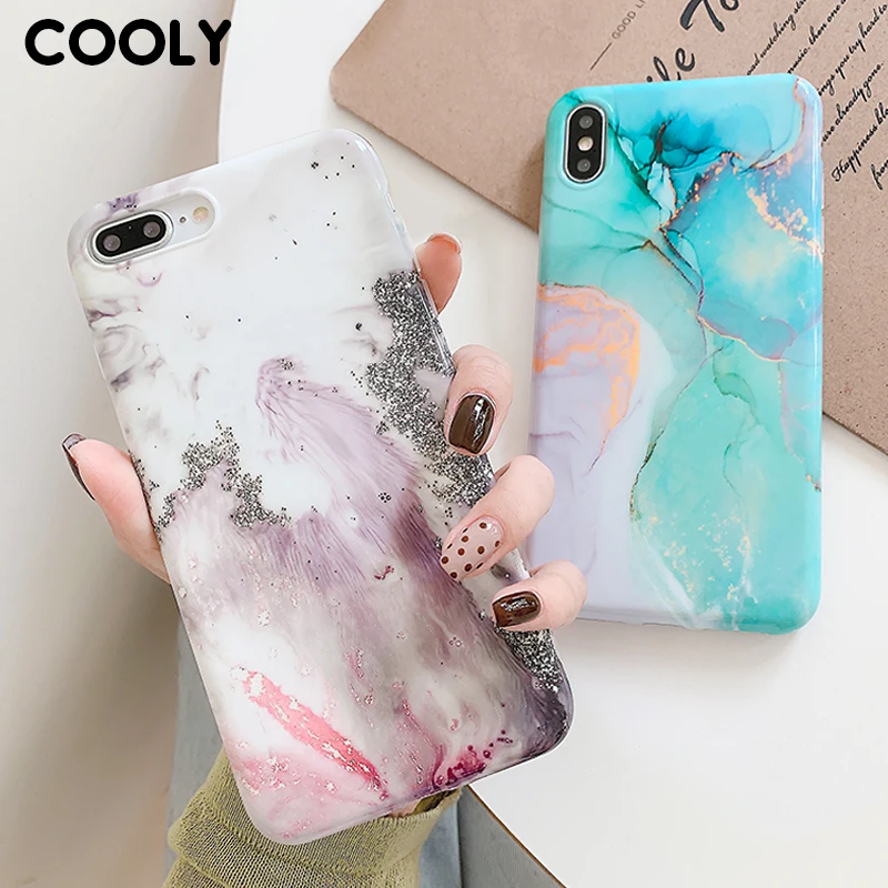 Чехлы для телефонов COOLY карамельный цвет мраморный чехол iphone 11 Pro Max X XS XR 6 S 7 8 Plus
