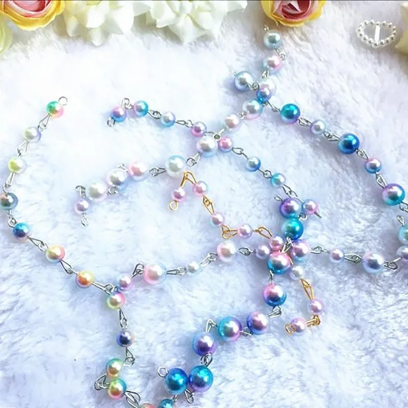 Description Picture 5 of item150-200Pcs/Pack Imitation Pearl Mix Size 3-8mm Beads With Hole Colorful Pearls Round Acrylic Pearls For DIY Craft Garment Access