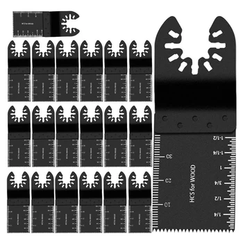 

Saw Blade, 20 Metal Wood Swing Multi-Function Quick Release Saw Blades, Universal Multi-Tool Cutting High Carbon Steel Kit for D