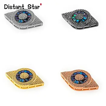 

27*15mm Diamonds Exquisite Diy Jewelry Accessories Bracelet Necklace Jewelry Making Copper Cubic Zirconia Abalone Shell Crystal