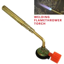 Vlam Pistool Camping Lassen Bbq Tool Draagbare Hand Ontsteking Lassen Torch Butaangas Blow Torch Verstelbare Flamethrower Brander