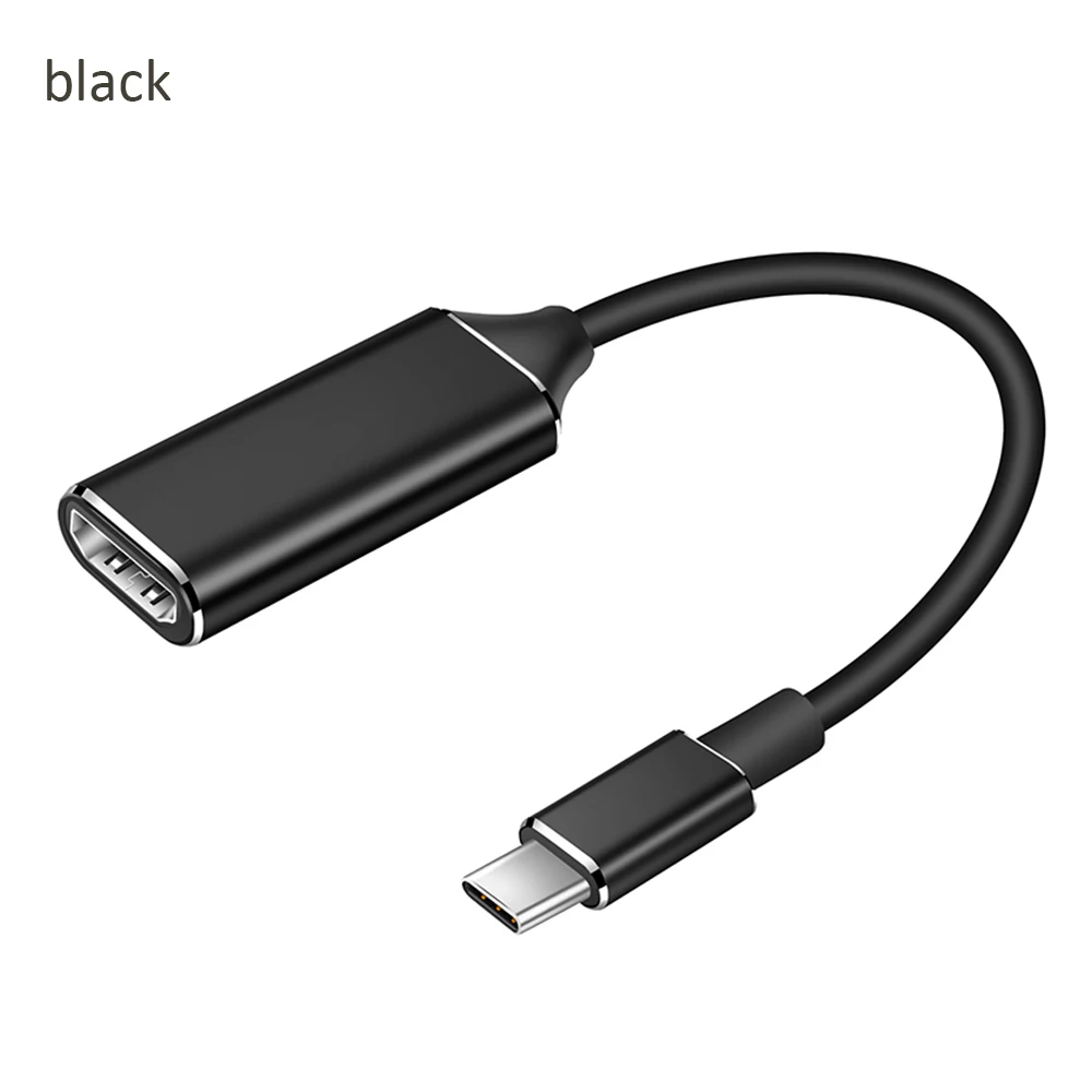 Черный 4K type-C к HDMI концентратор адаптер type-C HDMI для мобильного телефона и ноутбука компьютера usb type C USB HDMI кабель адаптер - Цвет: Черный