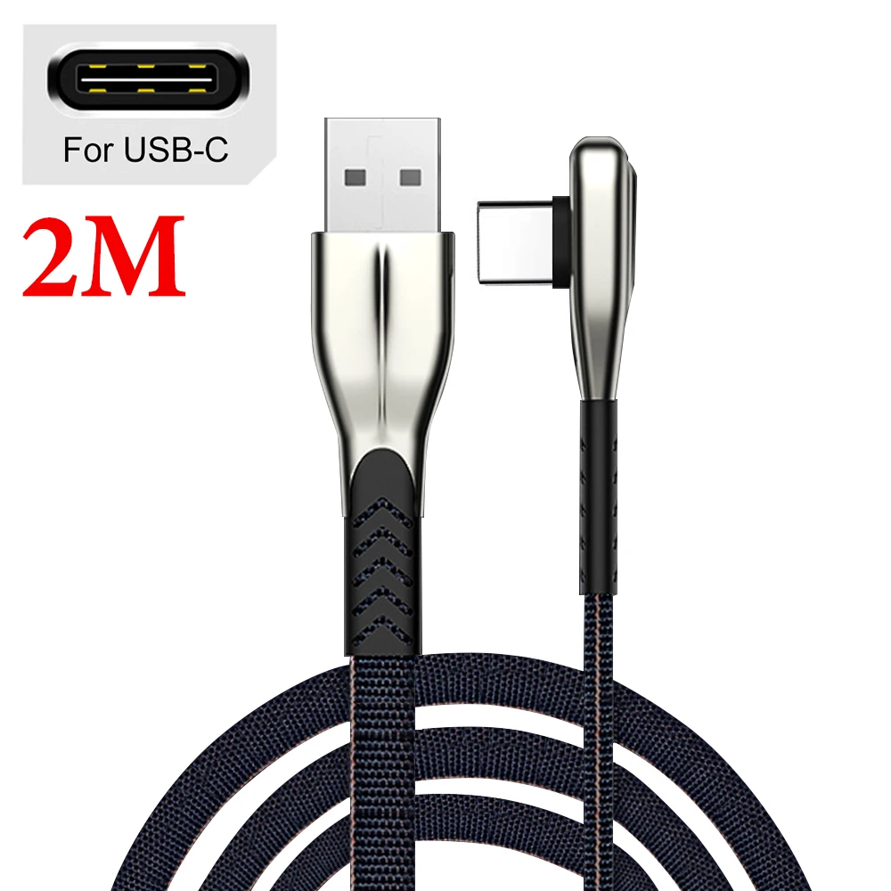 3 А кабель для быстрой зарядки type-C type C USBC для Samung Note 10 зарядное устройство Micro USB для смартфонов Android шнур для зарядки 1 м 2 м - Цвет: Blue-2m-TypeC