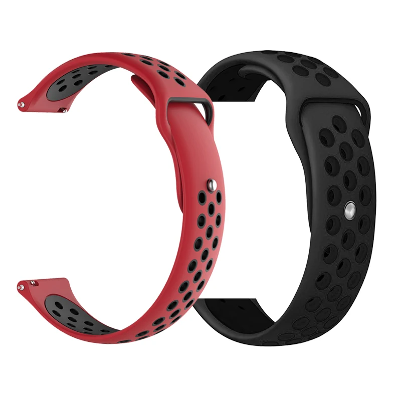 2 шт./упак. силиконовый ремешок для часов для Huami Amazfit Stratos 2 Pace браслет для Amazfit GTR 42 мм 47 мм ремешок Gts ремешок для часов - Цвет: 01