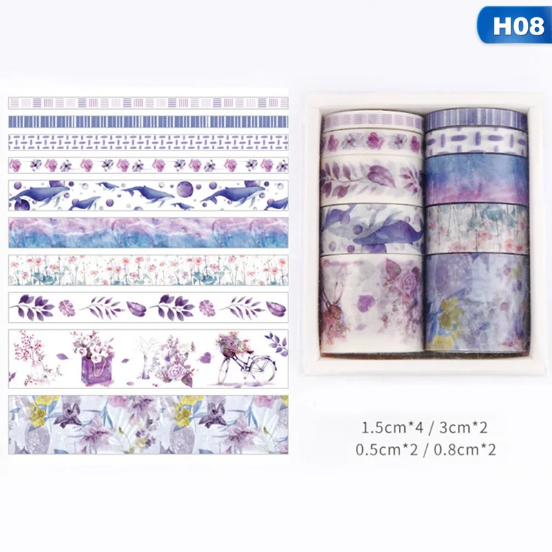 

10pcs/lot DIY Japanese Paper Decorative Adhesive Tape Sea and Sen series Washi Tape/Masking Tape Stickers