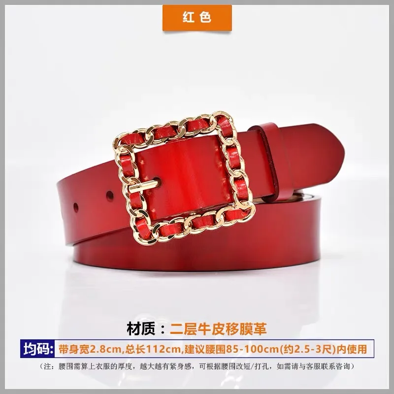 Hi-Tie натуральная кожа женское металлическое кольцо Пряжка модный регулируемый ремень ретро винтажный панк женское платье джинсовый ремень черный - Цвет: BRPD-1025