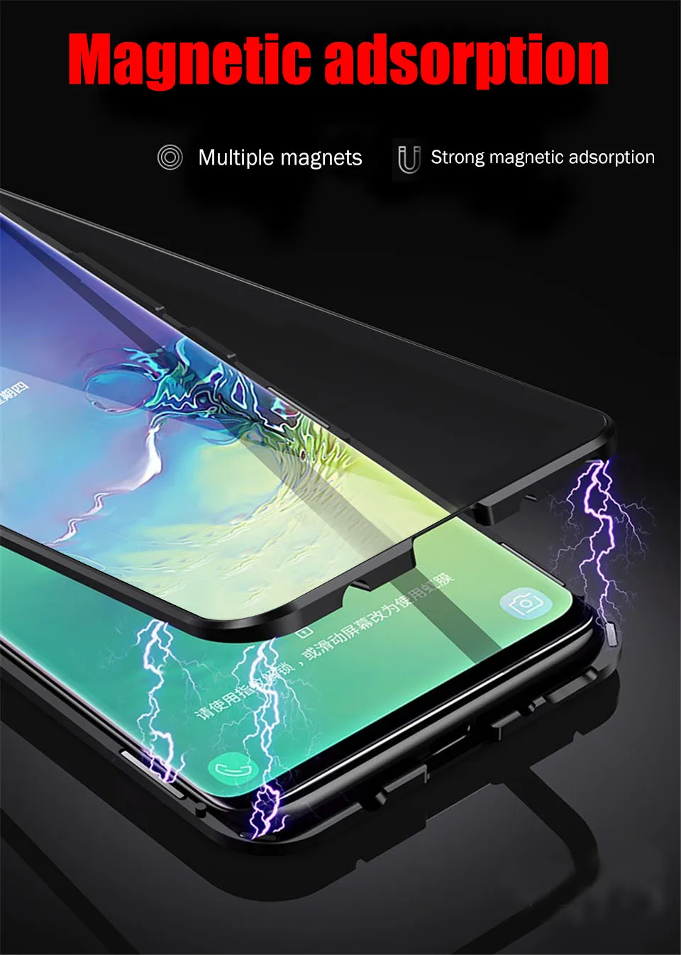 Чехол с магнитной адсорбцией для samsung Galaxy S10 S9 S8 Plus, металлическая рамка, стеклянная задняя крышка для телефона, чехол для samsung Note 9 8 S10 5G