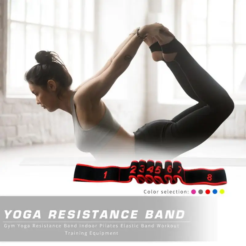 

Yoga Pull Strap Belt Polyester Latex Elastic Latin Dance Stretching Band Loop Yoga Pilates GYM Fitness Exercise Resistance Bands