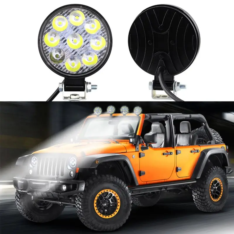 ONEWELL круглый 42 Вт/27 Вт светодиодный рабочий светильник 12V 24V внедорожные прожектор для подсветки заливающего лампы для автомобиля, грузовика, внедорожника 4WD