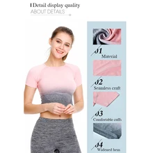 

Sport Shirt Women Women Sports Yoga T Shirts Seamless Short Sleeve Sportswear Four Way Stretch Gym Workout Women Fitness Tops