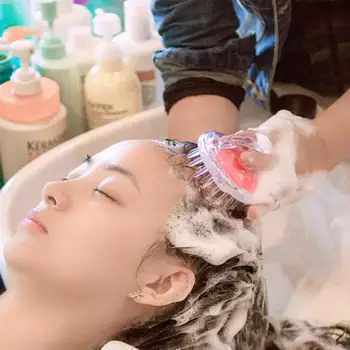 

Silicone Soft Comfortable Head Massage Hair Brush Combs Brush Massage Slimming Body Bath Spa Brush Shower Washing 4 Colors G8I3