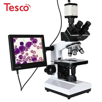 

Professional Lab biological HD trinocular microscope zoom 2500X + USB HDMI VGA CVBS electronic digital CCD Camera + 8-inch LCD