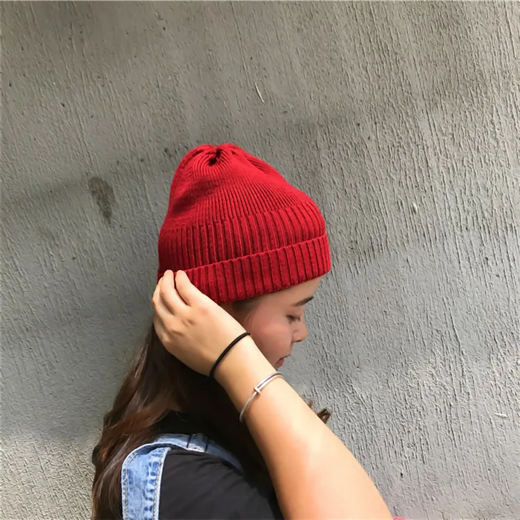 Skullies, женские вязаные высококачественные однотонные элегантные эластичные Универсальные женские шапки Harajuku, Мягкие Шапки, женские шапки ярких цветов