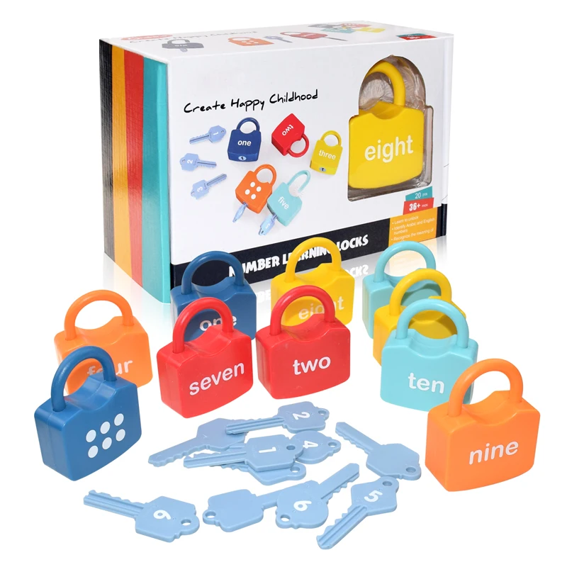 

Alphabet Lock Key Matching Educational Toys Locks with Keys Toys Number Matching Locking Kids Learning Word Cognition Toys