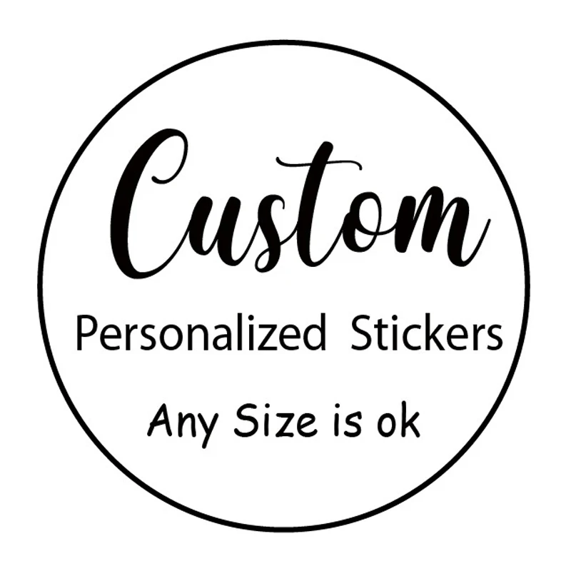 100PCS,Personalized stickers,custom sticker and Customized LOGO/Wedding stickers 3-7cm Design Your Own Stickers