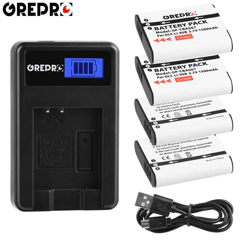Li 90B 92B Battery + LCD USB charger для Olympus Tough TG 6 tracker SH 1 2 5 IHS|Цифровые аккумуляторы| |