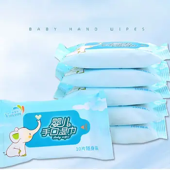 

*Babys Gently Sensitive Wet Wipes For Hands 10Pcs/pack Cleaning Disinfection Outdoor Portable Wipes Kids Care Wipes Travel Pack