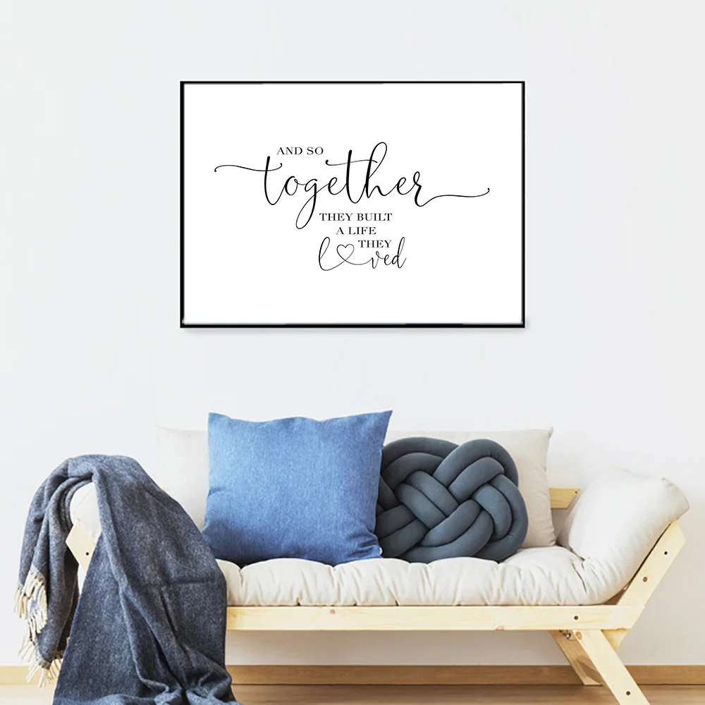 Simple Style Family Quote Poster Black and White Canvas Painting Music Note Pictures for Living Room Nordic Decoration Home Art