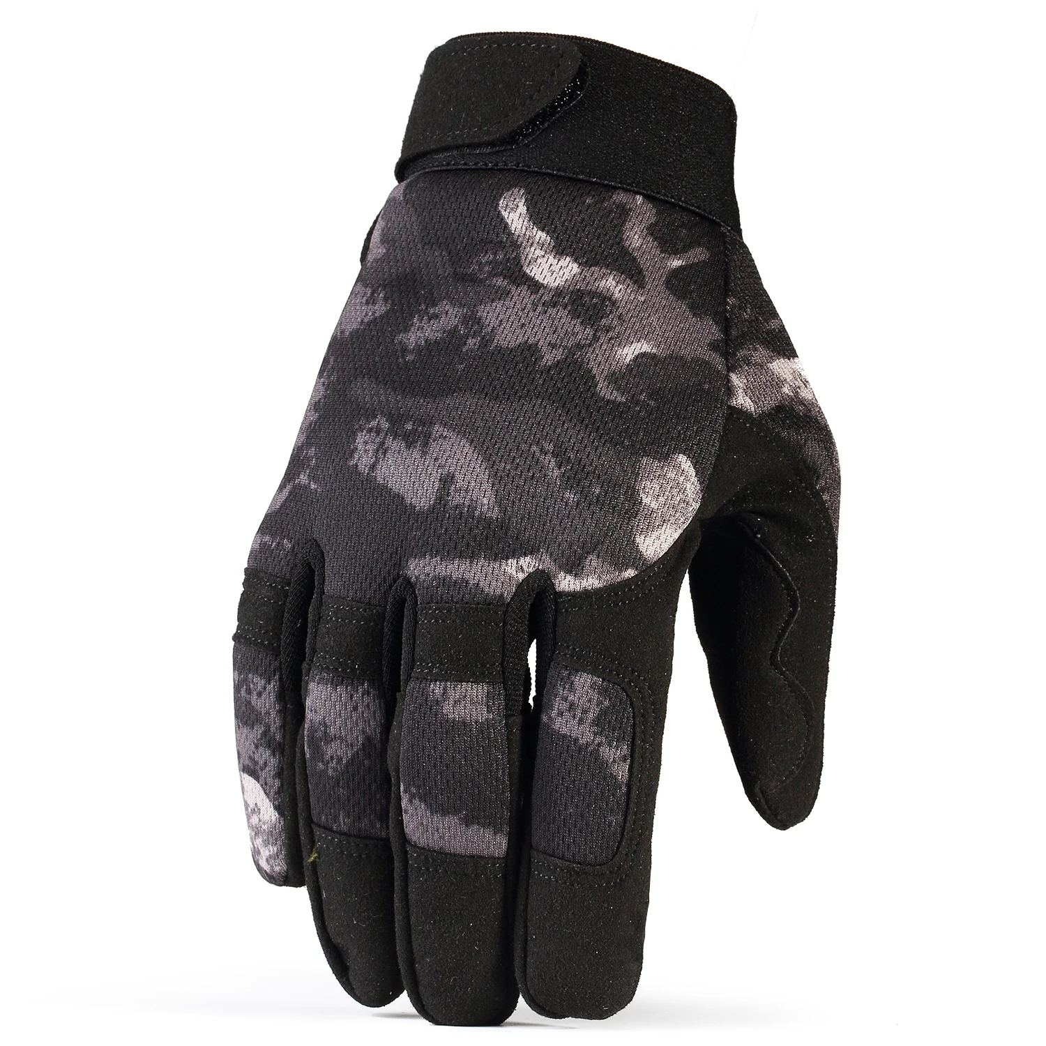 Camo White Маскировка тактические перчатки армейские военные велосипеда страйкбол стрельбы пейнтбол боевые Работа спорта вождение пеший туризм защитные шестерня Полные женские мужские перчатки Анти занос долговечность - Цвет: Camo White