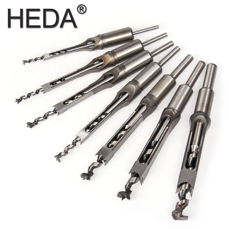 

6-30mm 1Pc Woodworking Tools Twist Square Hole Drill Bits Auger Mortising Chisel Extended Saw For Wood Carving DIY Furniture