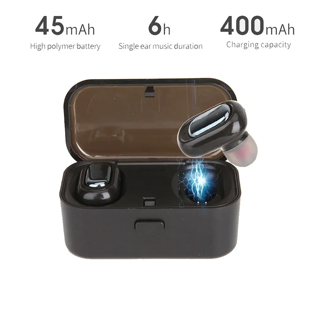 L1 bluetooth-гарнитура TWS беспроводные наушники 3D стерео звук водонепроницаемые наушники Встроенный микрофон с зарядным устройством