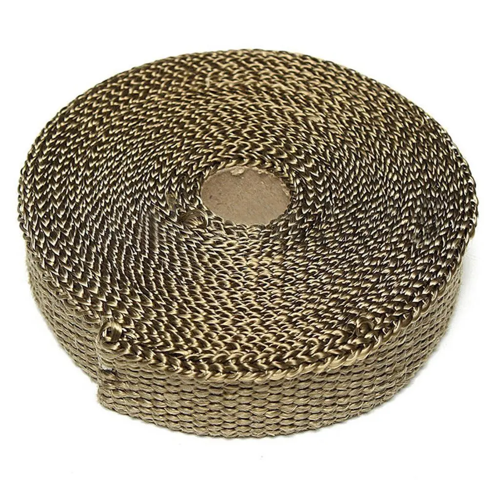 

SI-AT24002 2.54cmx1.60mmx7.5m Titanium Gold Exhaust Pipe Thermal Insulation Cloth Anti-scalding Turbine Band
