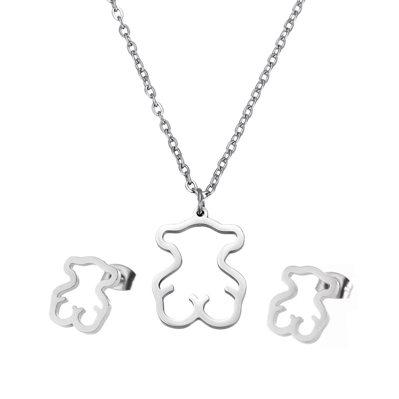 Женский комплект из колье серёг-гвоздиков и | Украшения аксессуары