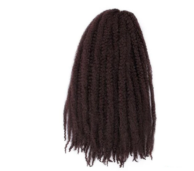 Black Star Hair Marley Hair for Twists Afro Kinky Twist Crochet Hair 18 Inch Ombre Synthetic Kanekalon Braiding Hair Extensions 4