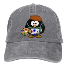 Мужская и женская Регулируемая джинсовая бейсболка s Painter Penguin Trucker Кепка