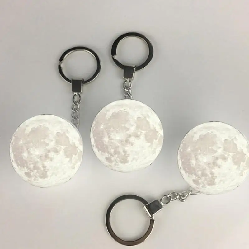 

Creative 3D Print Moon Light Keychain Decoration Mini Night Light Lamp Creative Gifts For Kids