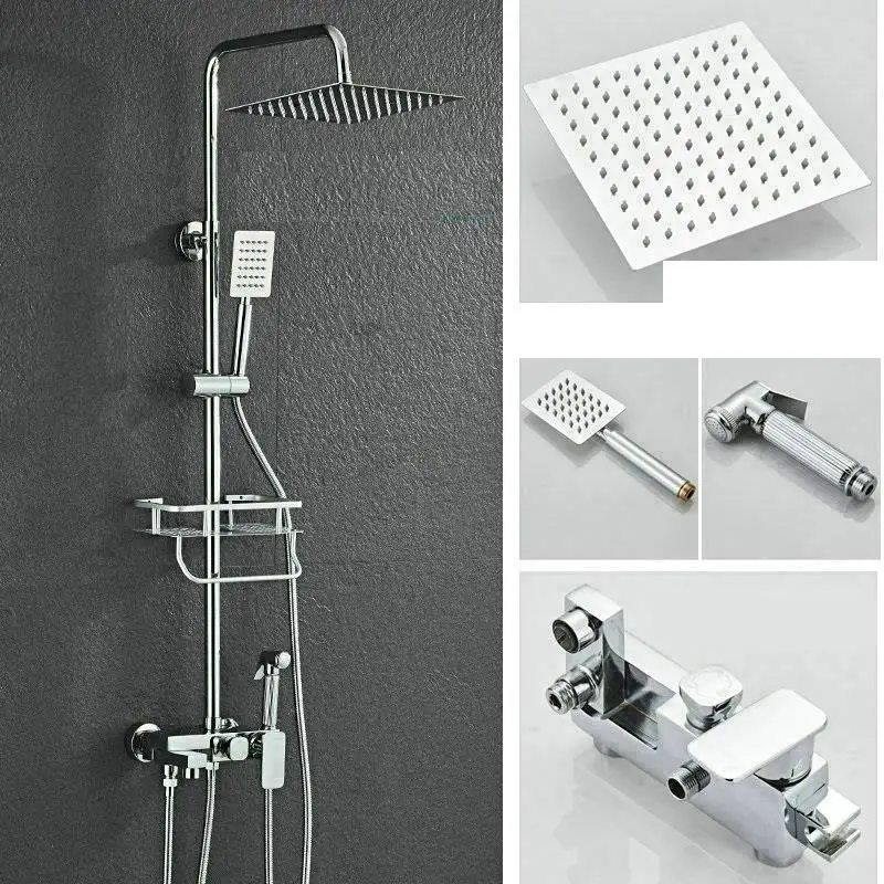 MODEL U Preto Colonne De Piscina Black Duschset Prysznic Choveiro Douche Eletrico Ducha Chuveiro Do Banheiro Душевая система для ванной комнаты - Цвет: MODEL U