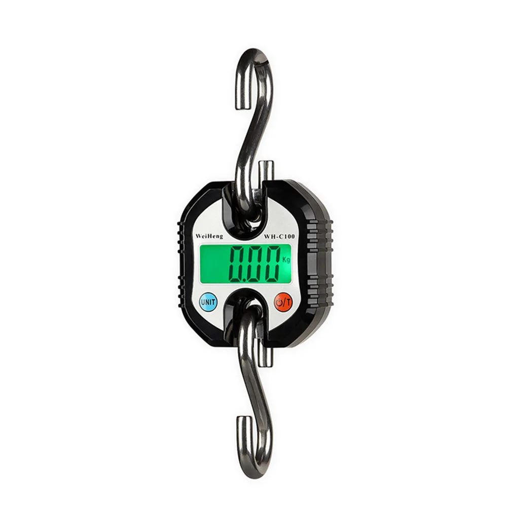 Цифровые 50 г 300lb крановые весы электронные мини Висячие Heary Duty крюк весы Портативный Весы инструмент для багажа Кухня - Цвет: Black