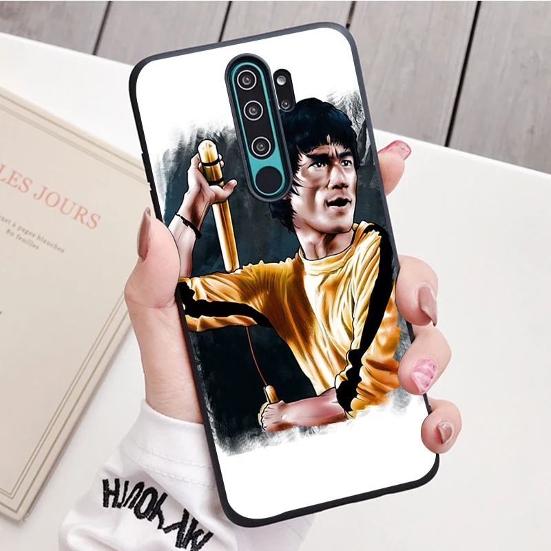 Lý Tiểu Long Silicone Ốp Lưng Điện Thoại Redmi Note 8 7 Pro S 8T Cho Redmi 9 7A Bao vỏ xiaomi leather case custom