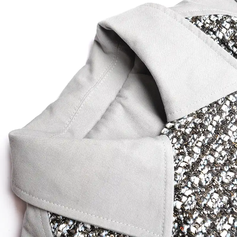 tweed blazer and shorts