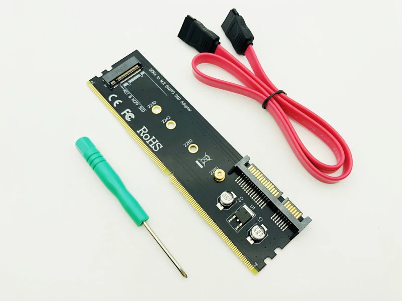 DDR для M.2 ssd-адаптер Райзер карты памяти DDR4 слот для карт, чтобы ключ M.2 NGFF SSD конвертер карты SATA M2 поддерживает 2230 2242 2260 2280