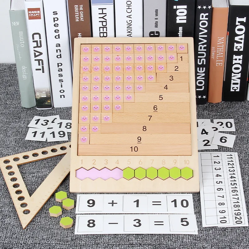 

Montessori Early Childhood Mathematics Teaching Aids Kindergarten Baby Montessori with Numbers Cognitive Children Subtraction Mu