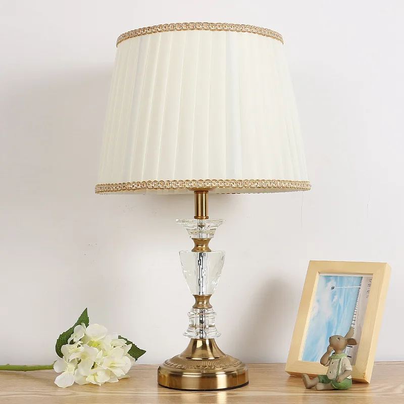 

Modern LED Table Lamp Bedside Lamps for Bedroom Living Room Home Decoration Night Light Indoor Crystal Stainless Steel