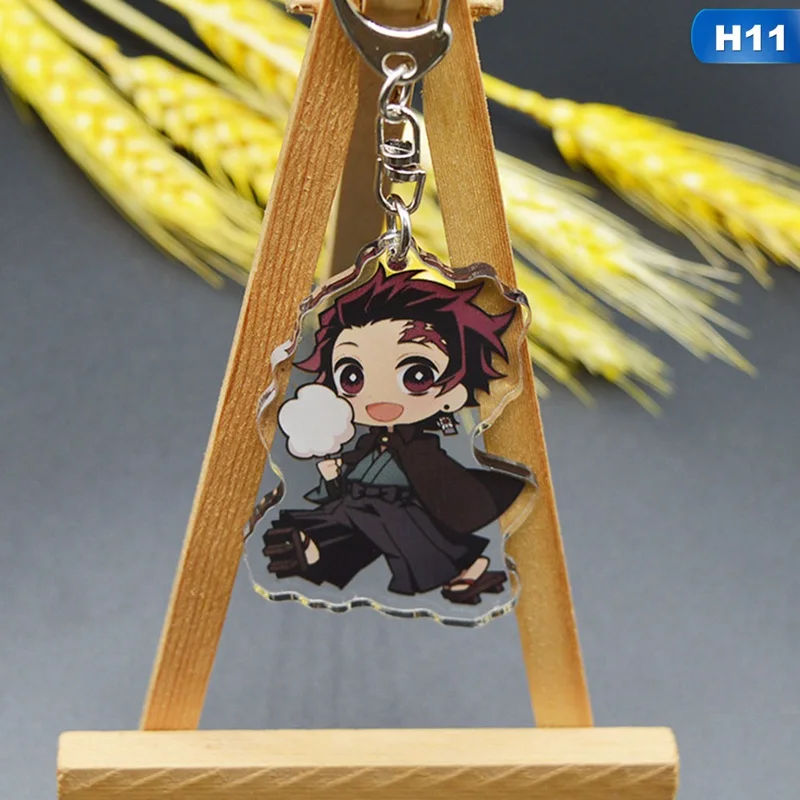 Брелок Kimetsu No Yaiba для косплея, реквизит для косплея, Kamado Tanjirou Nezuko, брелок для ключей Agatsuma Zenitsu, автомобильный брелок