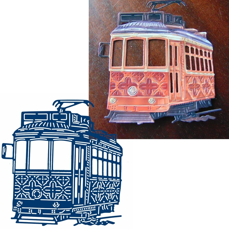 

Adorable Tramcar Metal Cutting Dies Stencils Adorable Tramcar Die Cut For Card Making DIY New 2019 Crafts Cards