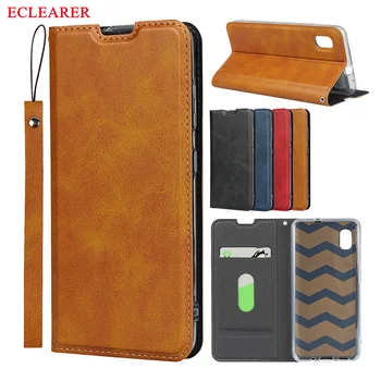 

Thin Retro Leather Flip Case for Samsung Galaxy A20 SCV46 SC-02M Japanese Version Built-in Magnetic Protective Card Holder Cover