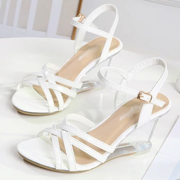 

Women fashion high-heeled sandals Female thin heel 8 cm sexy sandals high platform wedding shoes women summer